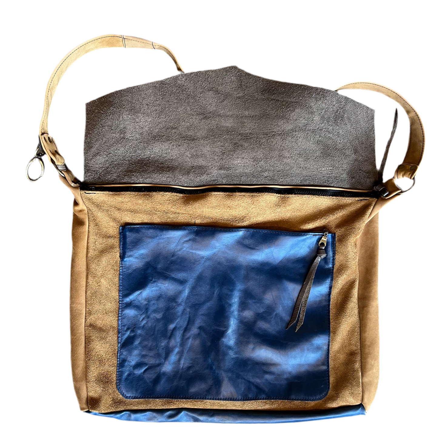 BB Ivey Cobalt & Milan Chestnut Messenger Bag