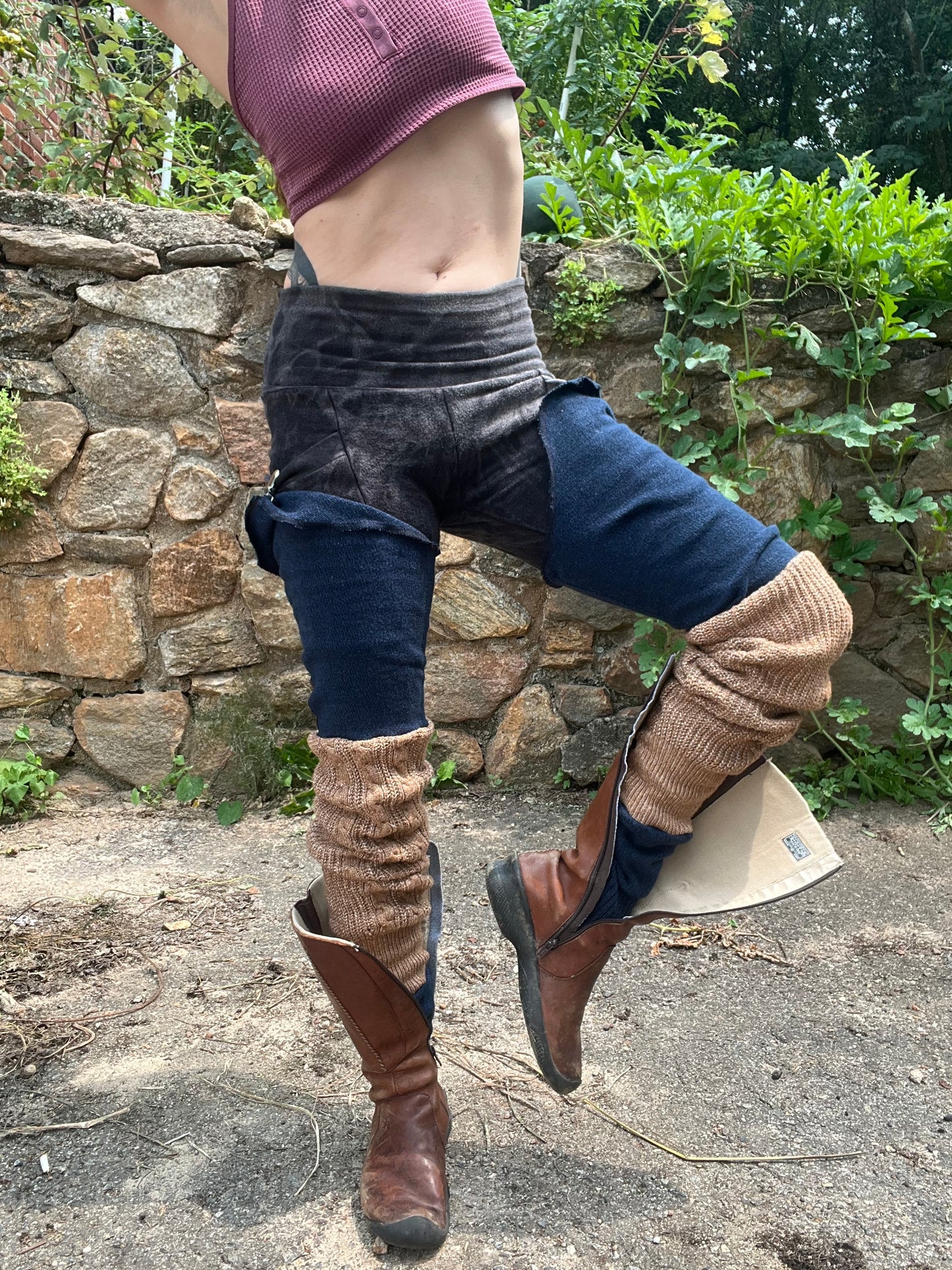 Midnight & Carmel Sweater Leggings