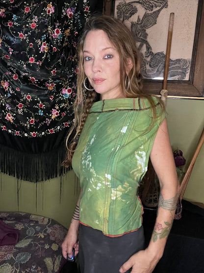 Sea Moss 100% cotton Dyed Halter Top