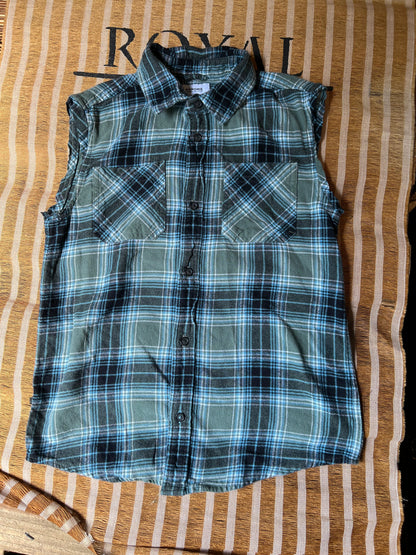 Blue / Green Plaid Flannel w/ Protection Print