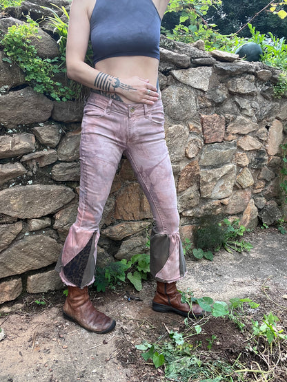 Mauve Dyed & Flare Pants