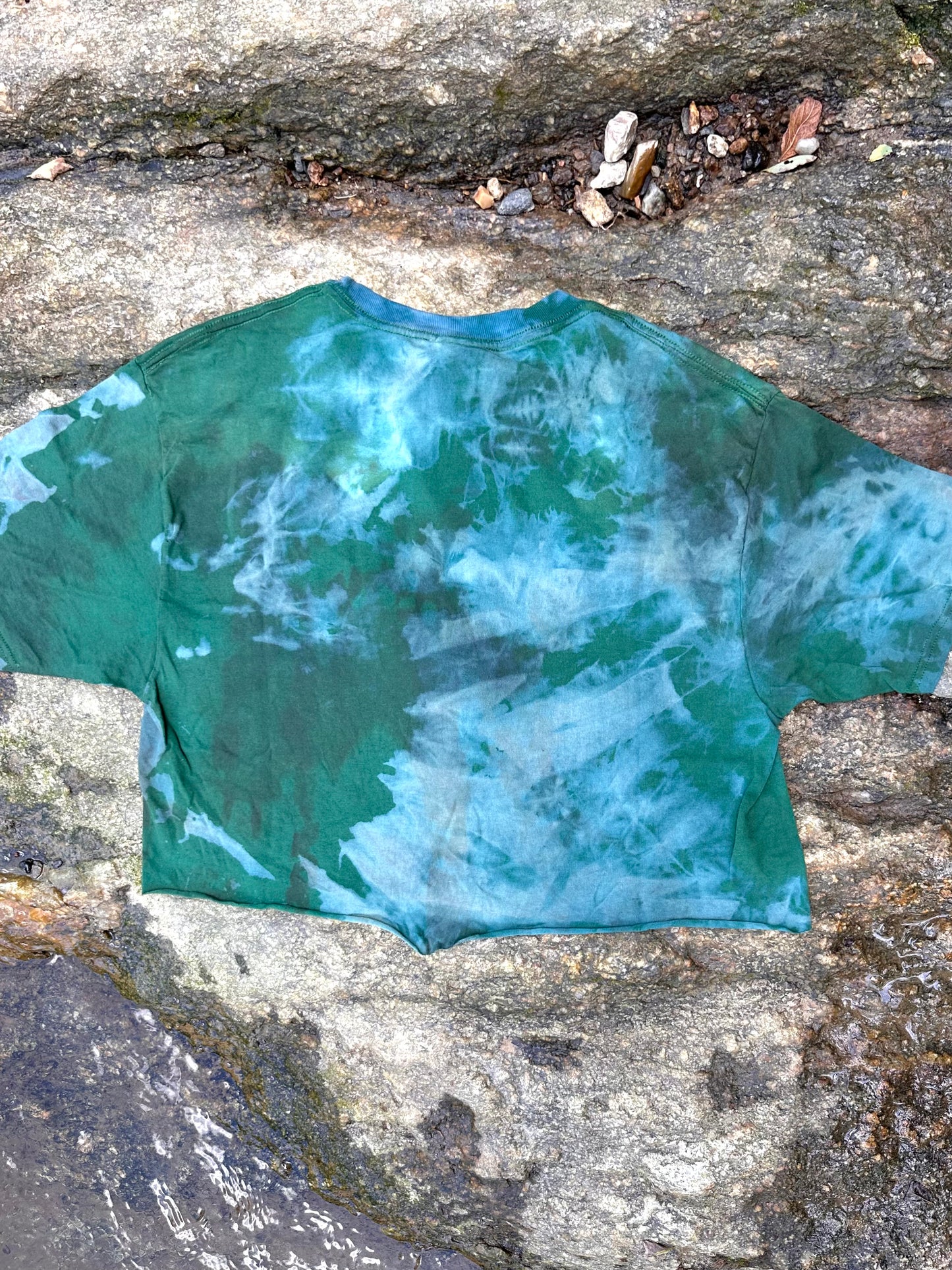 LO - Large - Dyed Seafoam Organic Cotton Crop T-Shirt