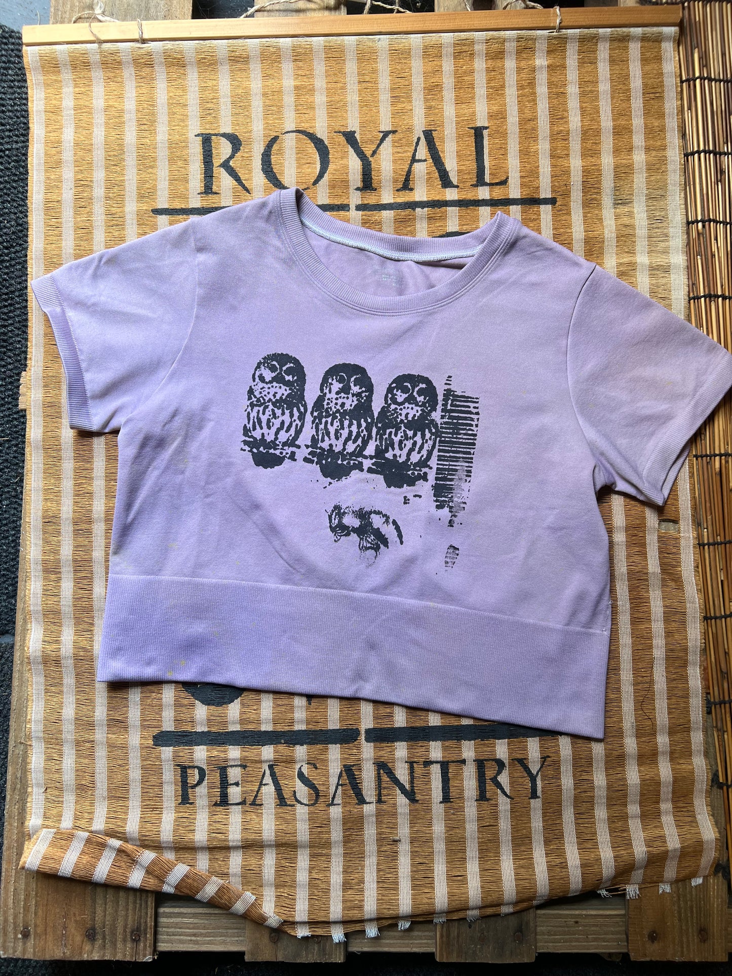 Mauve Owl Crop Top
