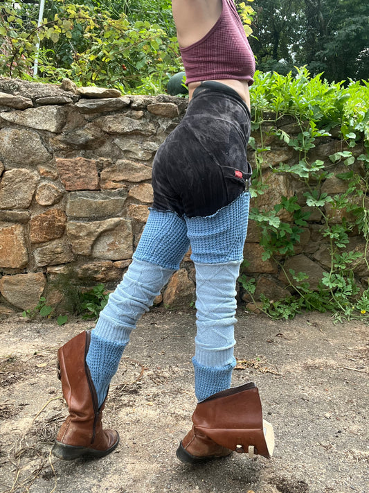 Ice Blue Sweater Legwarmers