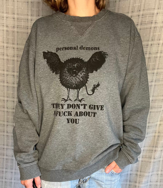 Grey "personal demons" Sweatshirt