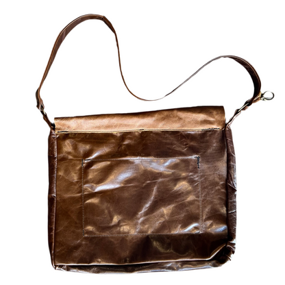 BB Ivey Umber & Cowhide Messenger Bag