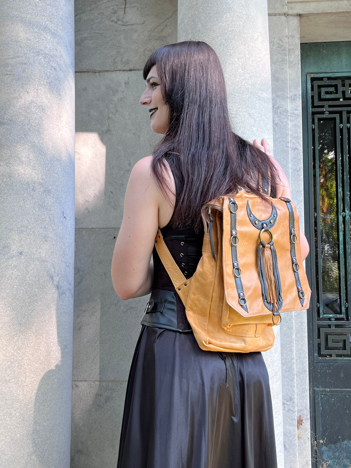 'Western Witch' Leather Multi-Pocket Backpack