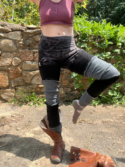 Black & Smoke Sweater leggings