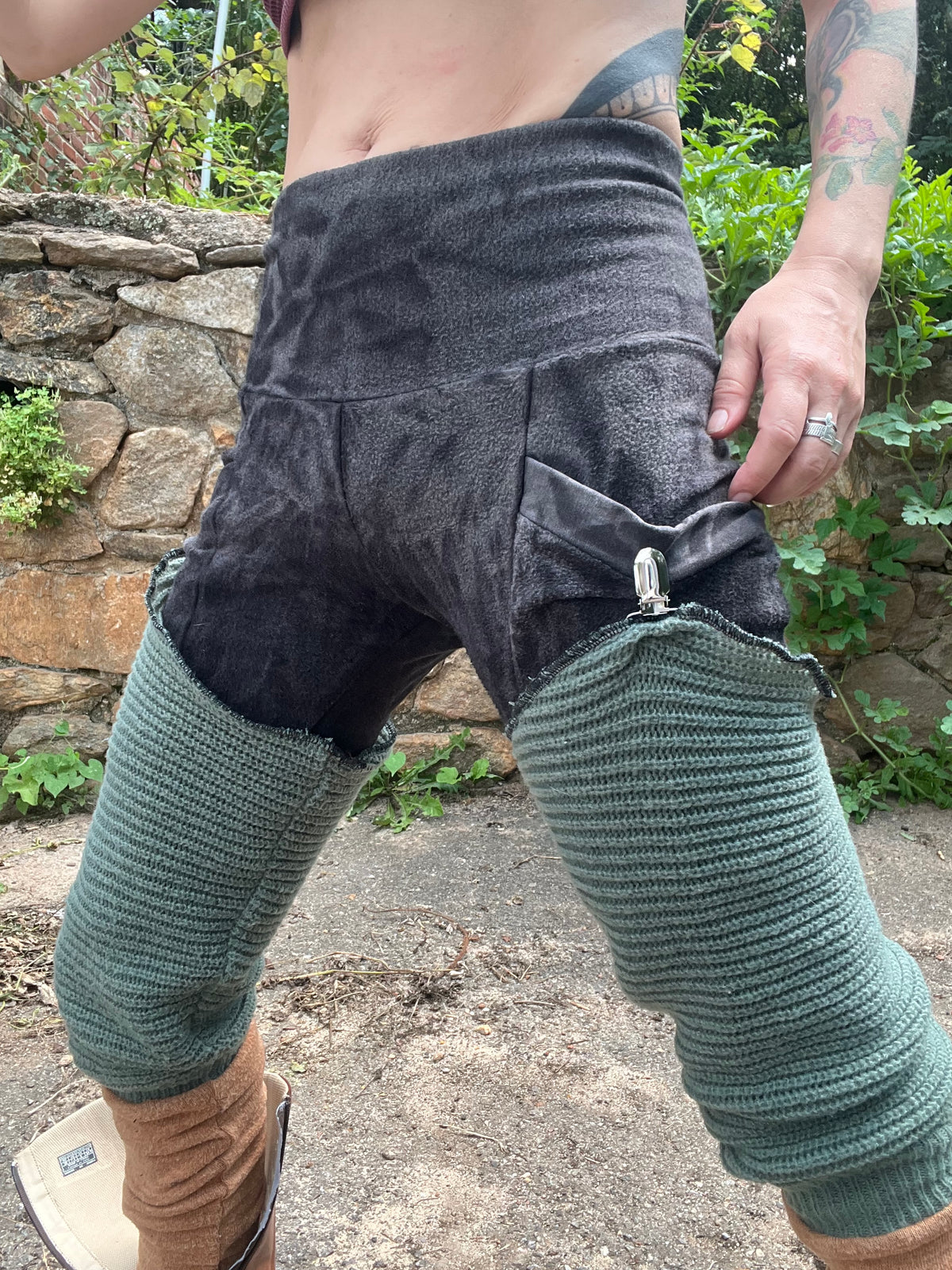 Eucalyptus & Sienna Sweater Legwarmers