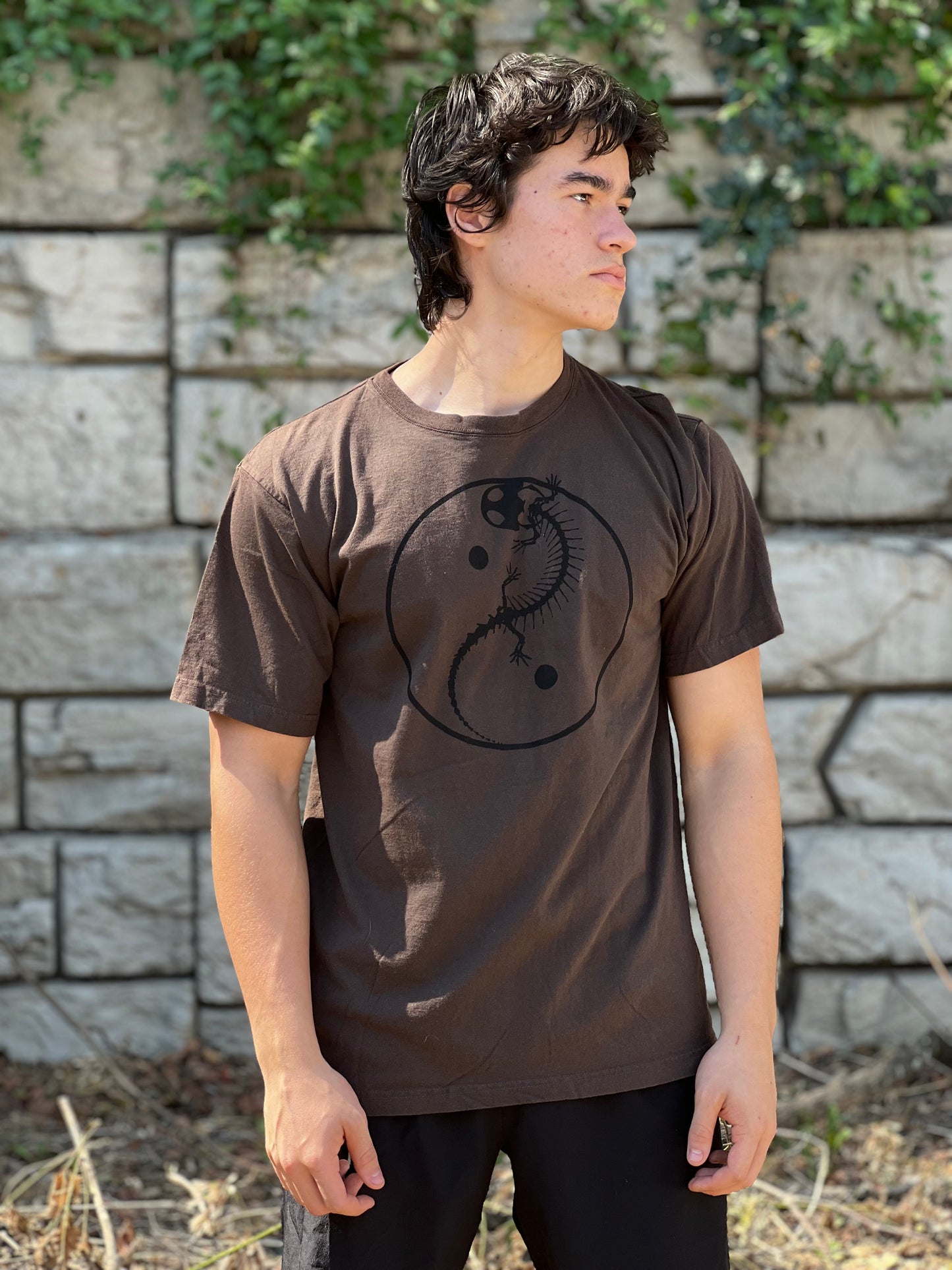 ‘Duality’ Brown Organic Cotton T-Shirt