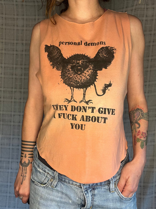 Peach "personal demons" Tank