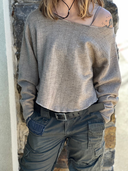 Cropped Wool Sweater