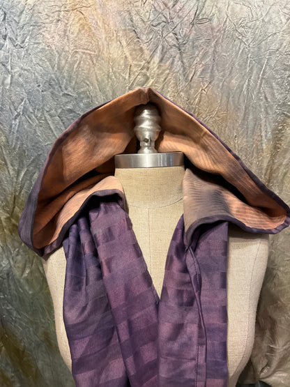 Violet Wrap-Around Hooded Top