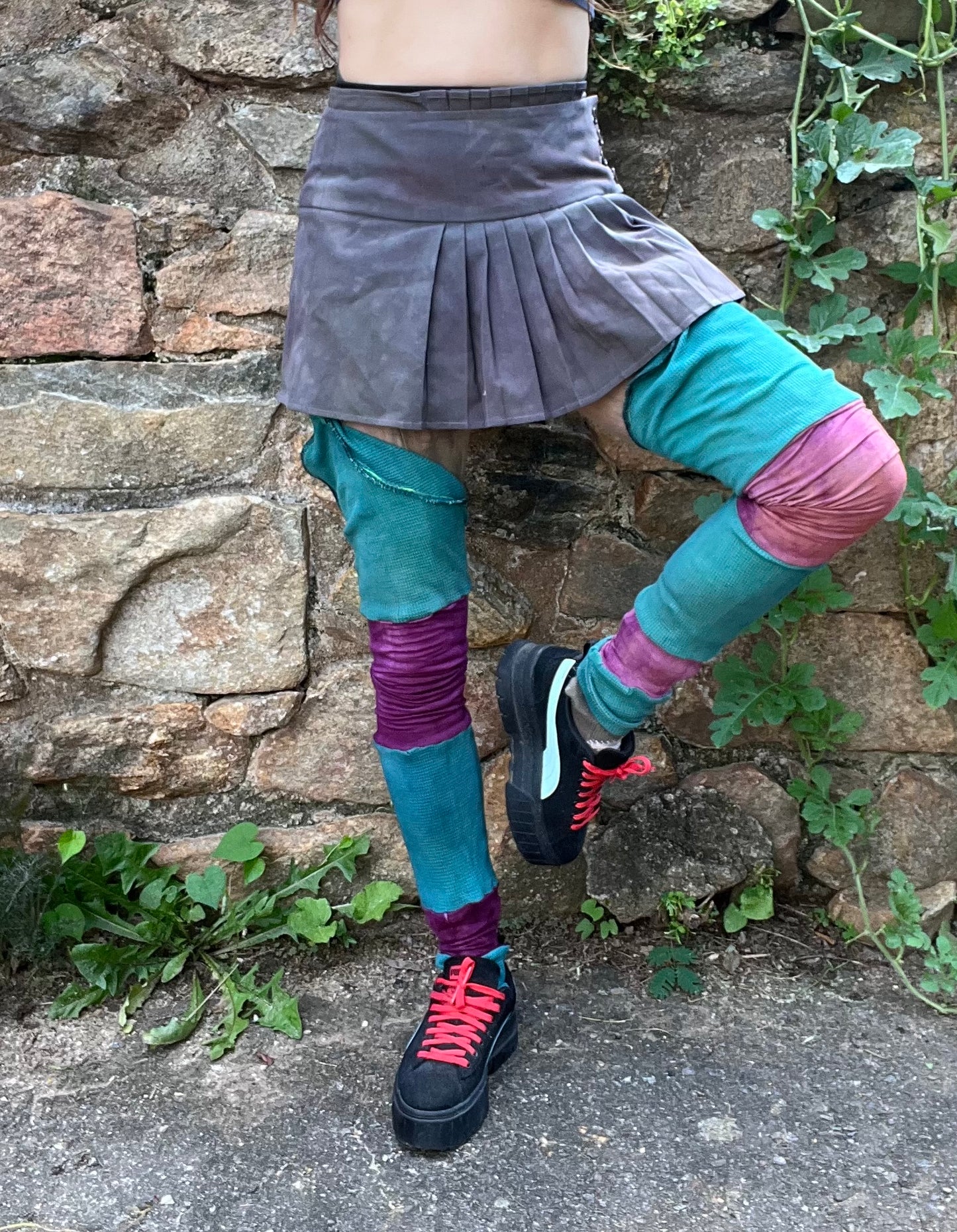 Turquoise & Magenta Leg Warmers