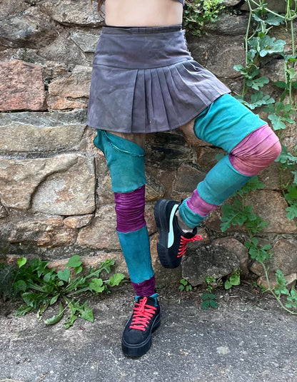 Turquoise & Magenta Leg Warmers