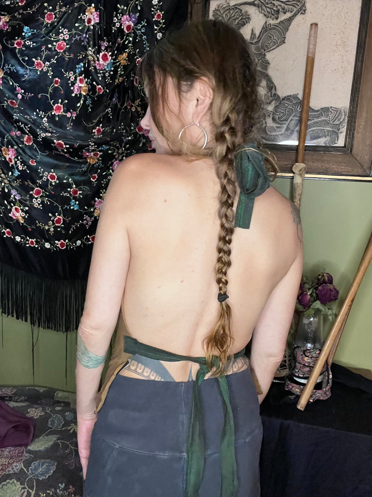 Two-Tone 100% Cotton Halter Top