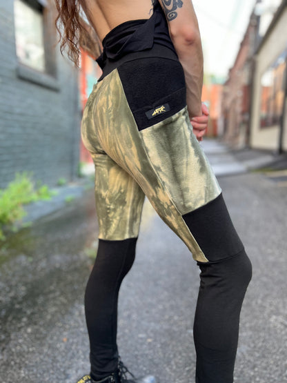 Crossfox Lucien Leggings (Black and Grass Green)