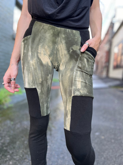 Crossfox Lucien Leggings (Black and Grass Green)