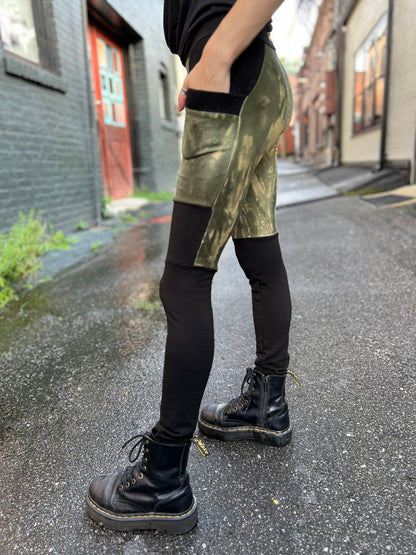 Crossfox Lucien Leggings (Black and Grass Green)