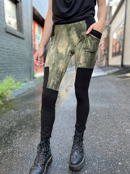 Crossfox Lucien Leggings (Black and Grass Green)