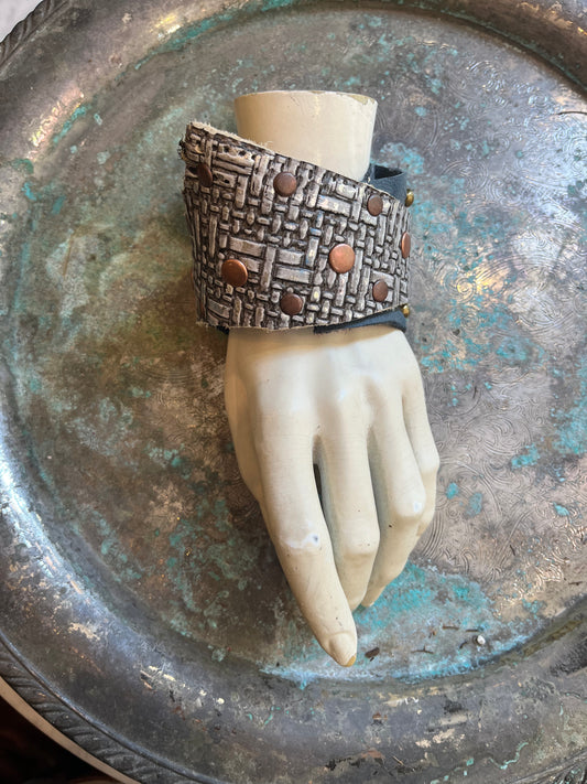 Star Bright Leather Wrist Cuff