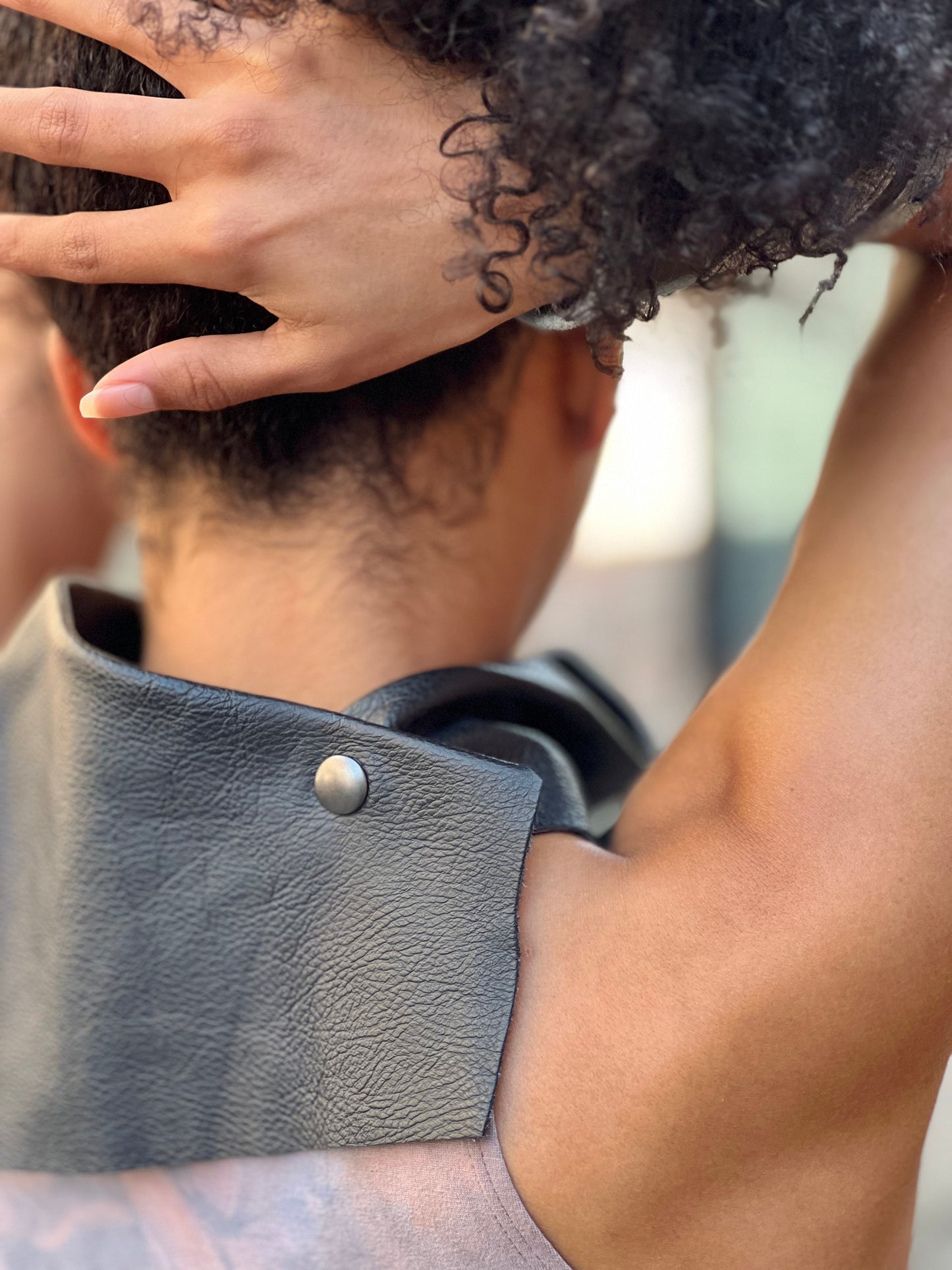 Black Leather Bandana