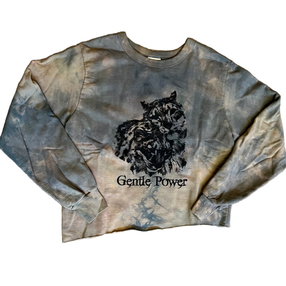 LO - Neptune Dyed Cropped Gentle Power Sweatshirt (Large)