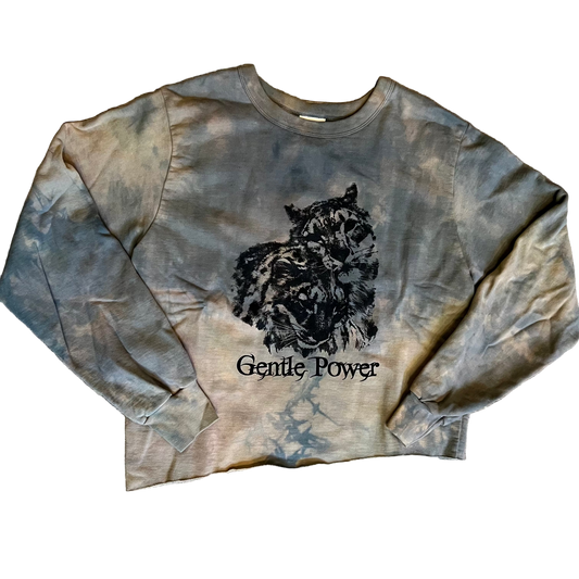 LO - Neptune Dyed Cropped Gentle Power Sweatshirt (Large)