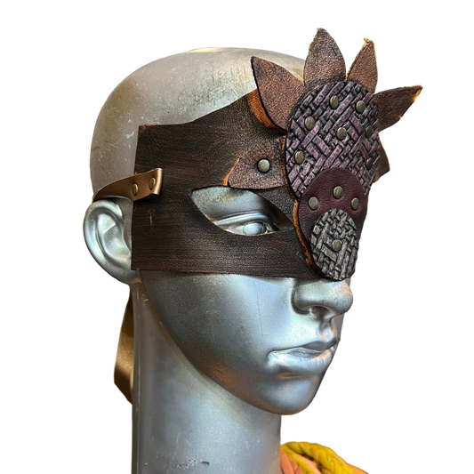 Copper Dragon Leather Mask