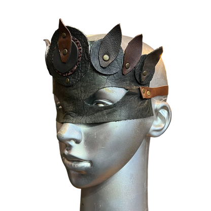 Green Serpent Leather Mask
