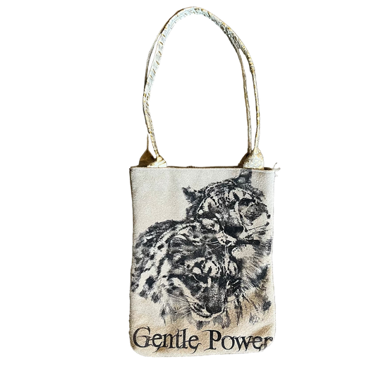 Gentle Power Tan Suede & Fur Handbag