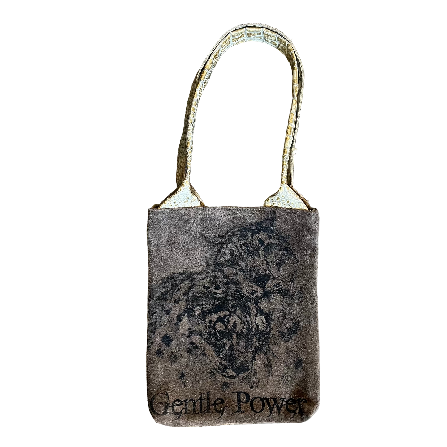 Gentle Power Grey Suede Handbag