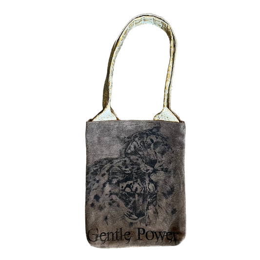 Gentle Power Grey Suede Handbag