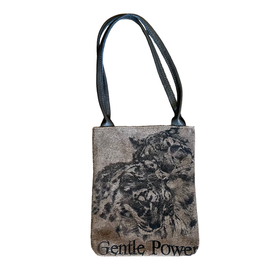 Gentle Power Grey Suede & Charcoal Handbag