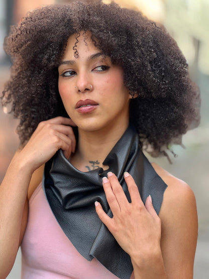 Black Leather Bandana