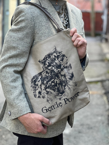 Gentle Power Leather Tote Bag