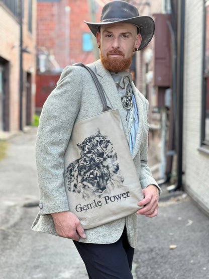 Gentle Power Leather Tote Bag