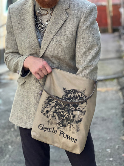 Gentle Power Leather Tote Bag
