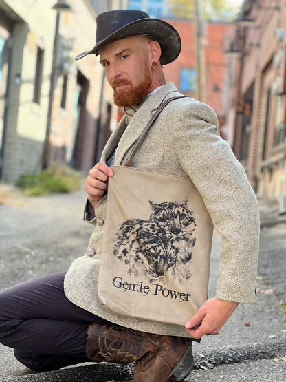 Gentle Power Leather Tote Bag