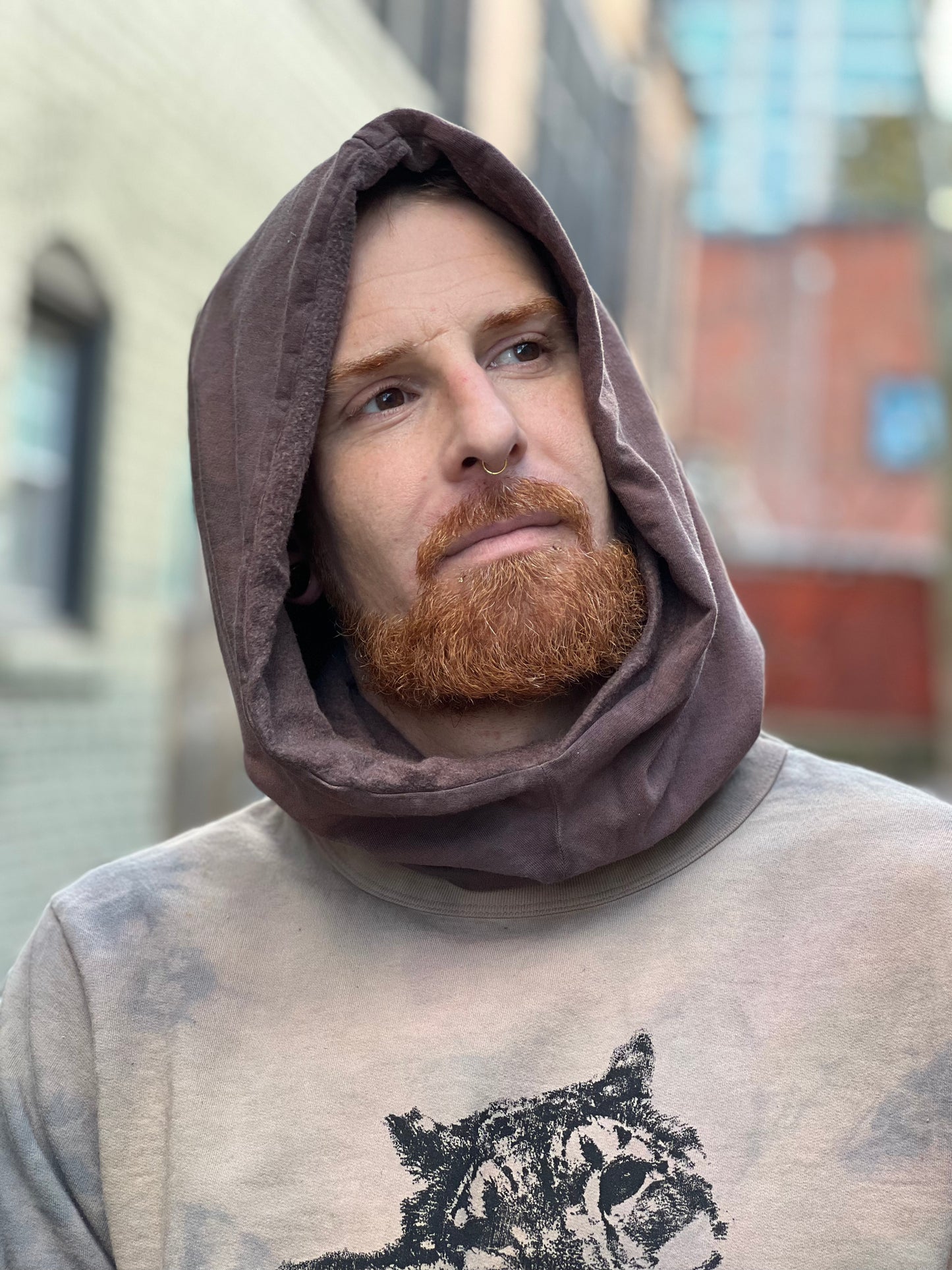 Dusty Lilac Bamboo Fleece Veil Hood