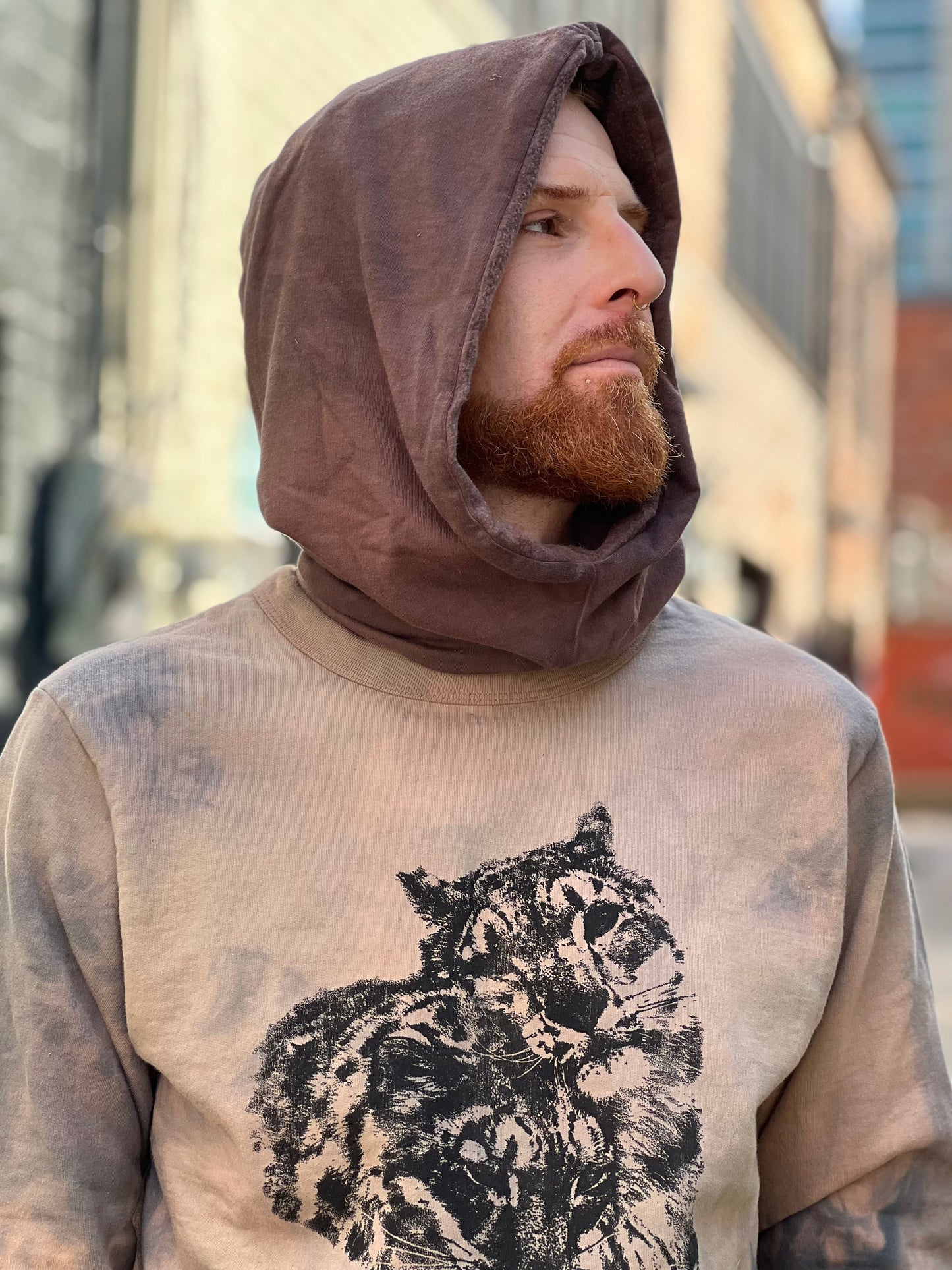 Dusty Lilac Bamboo Fleece Veil Hood