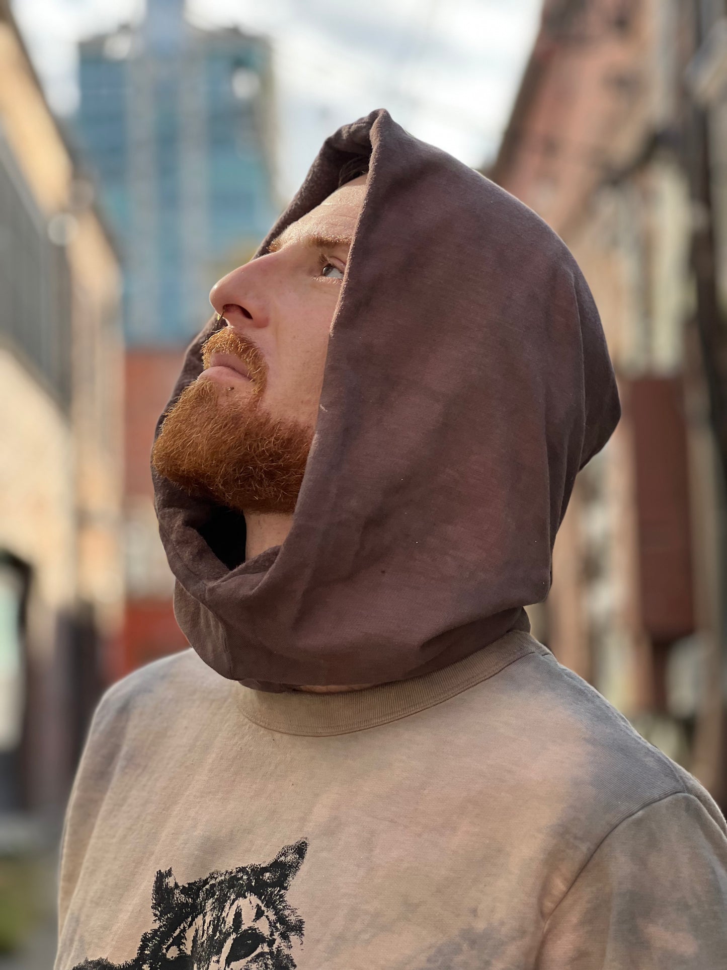 Dusty Lilac Bamboo Fleece Veil Hood