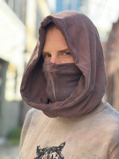 Dusty Lilac Bamboo Fleece Veil Hood
