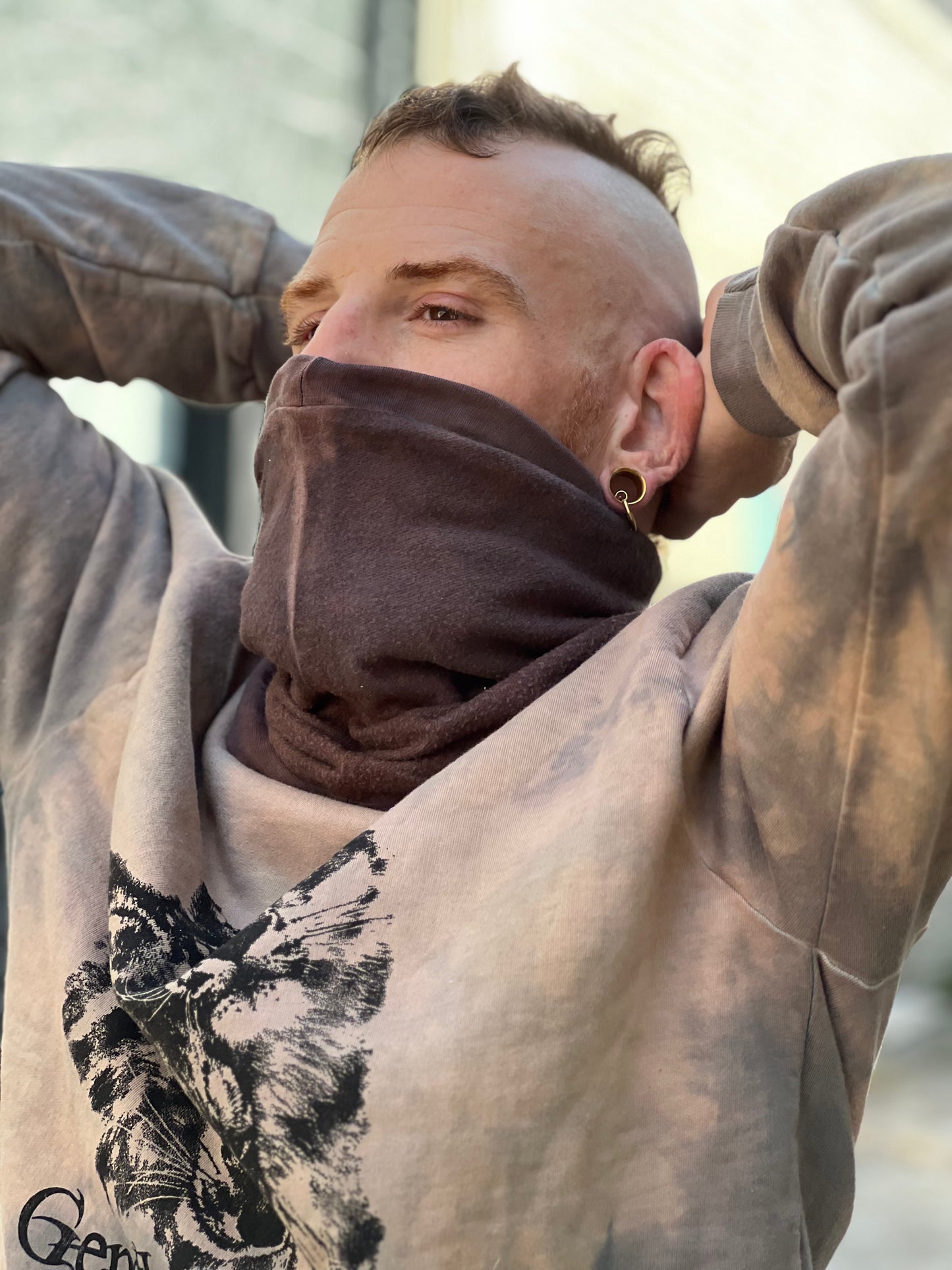 Dusty Lilac Bamboo Fleece Veil Hood