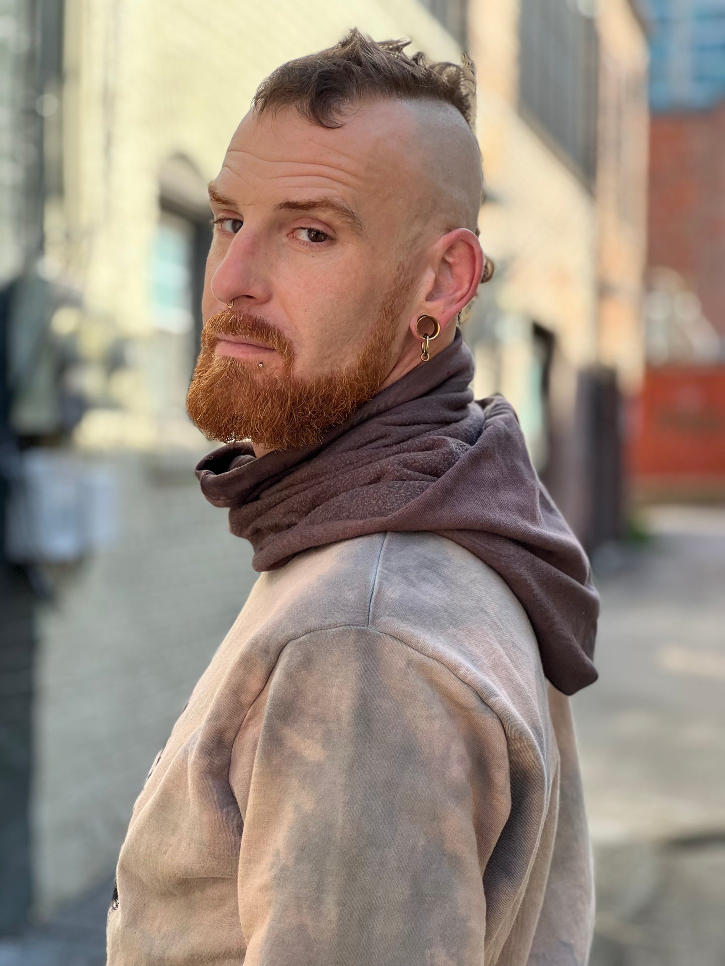 Dusty Lilac Bamboo Fleece Veil Hood