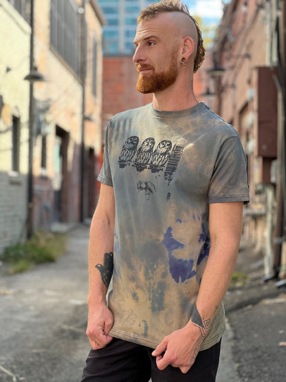 L0 - 'Owl' Dyed 100% Cotton Shirt