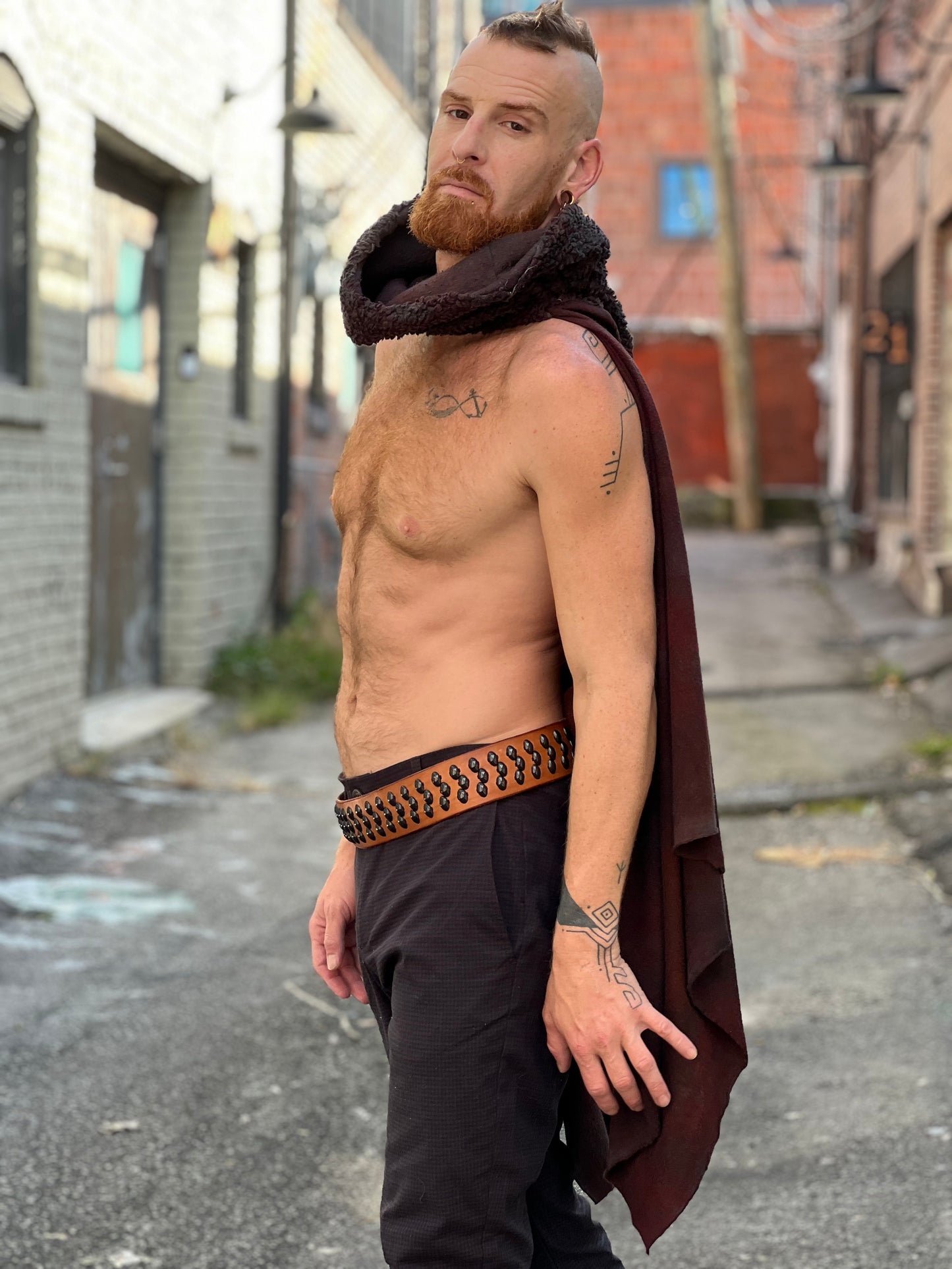 Mars Dyed Bamboo Fleece Cape