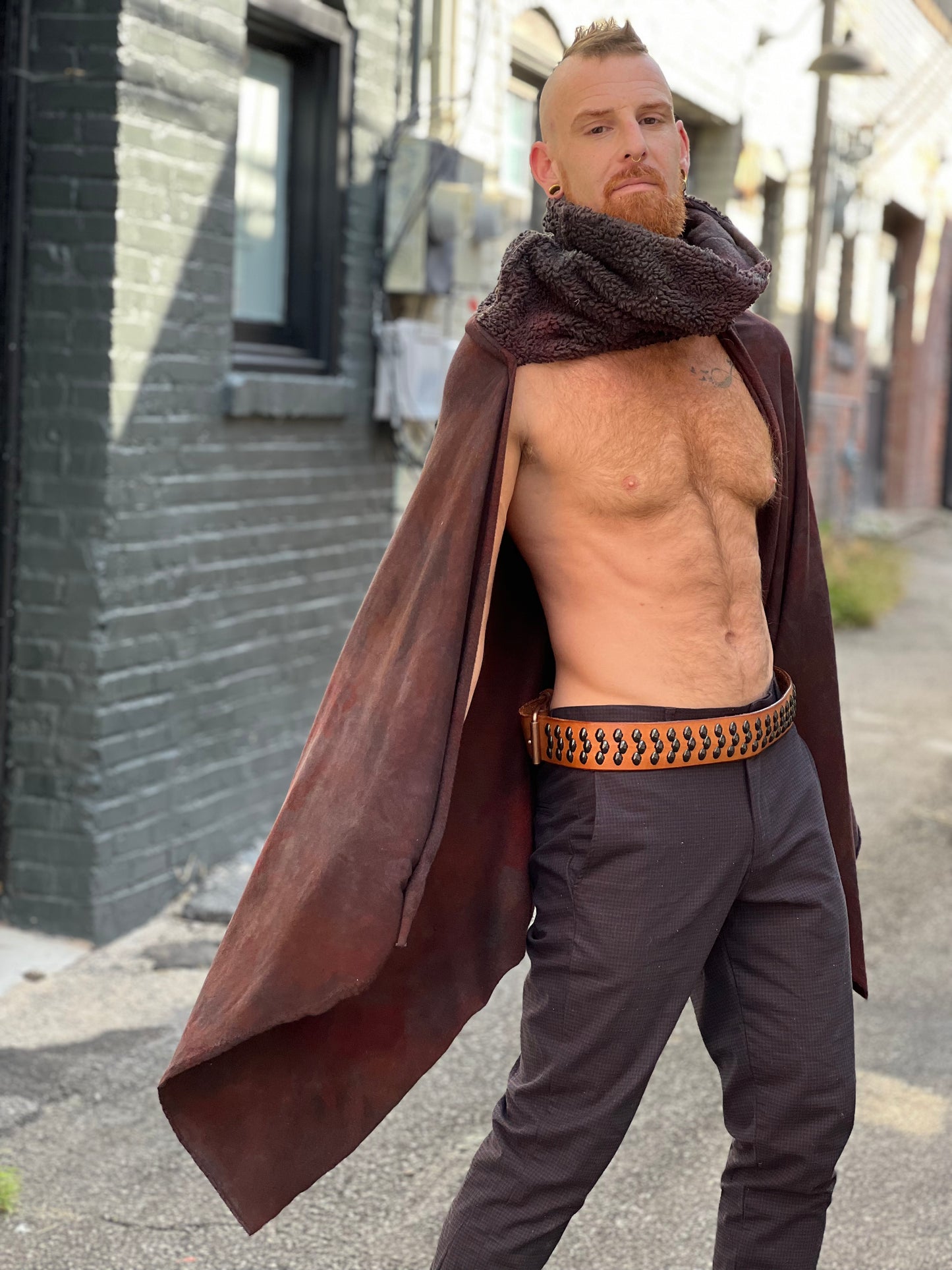 Mars Dyed Bamboo Fleece Cape