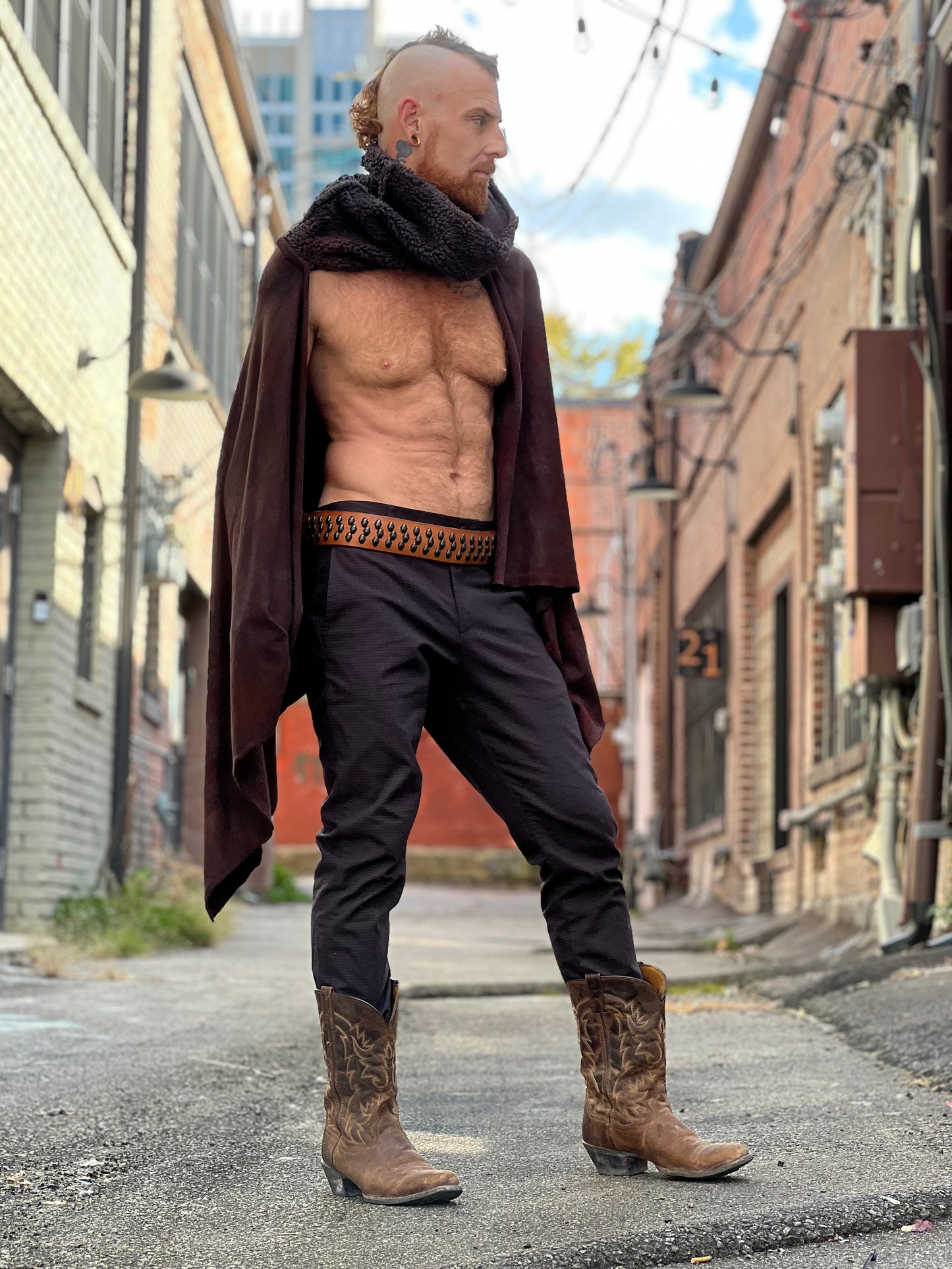 Mars Dyed Bamboo Fleece Cape