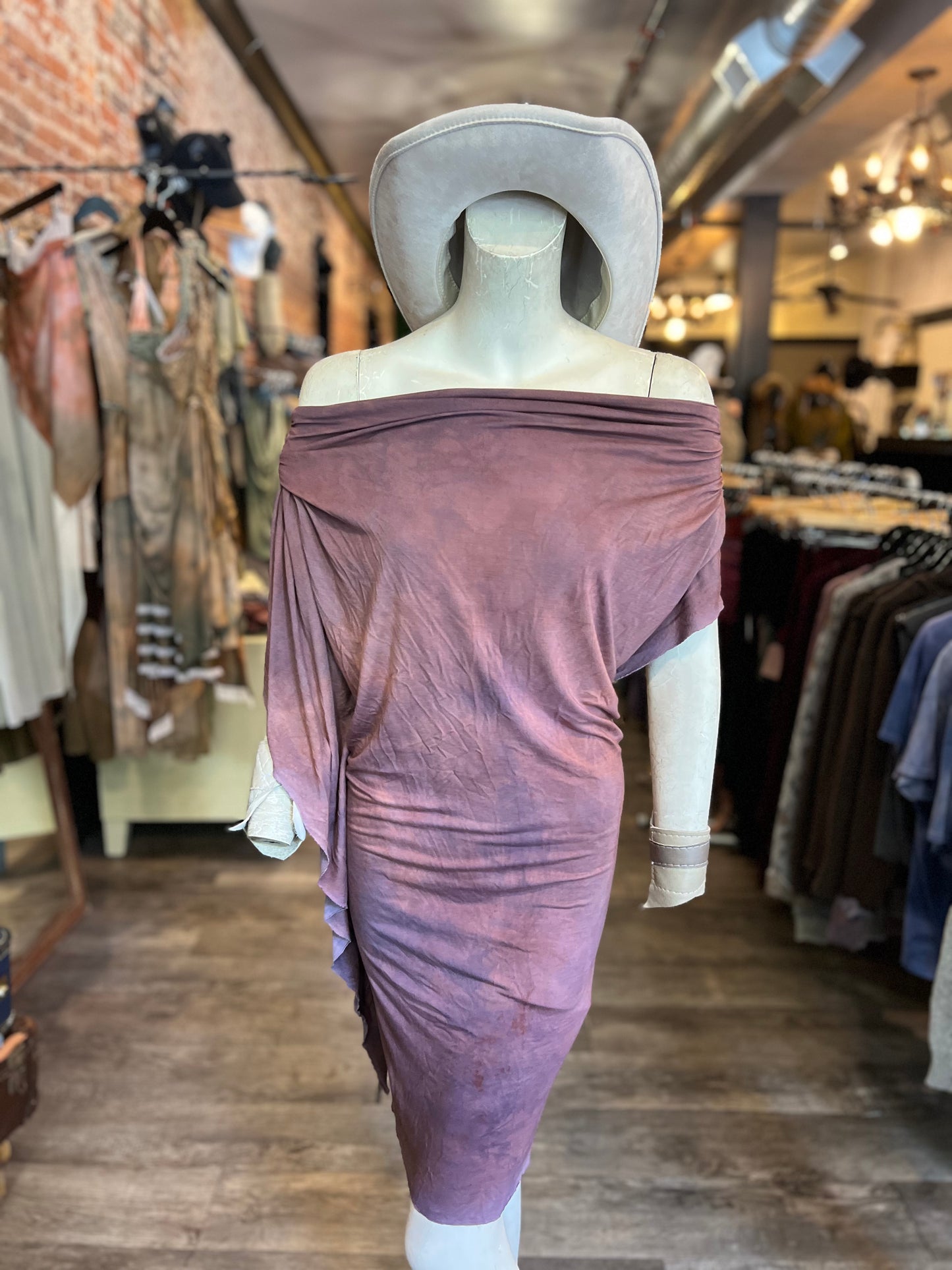 Mauve Dyed Athena Dress